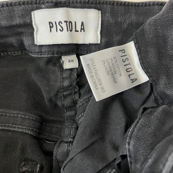 Pistola Women’s Jeans Black Skinny Mid Rise Size 28 Good Condition - Picture 4 of 11